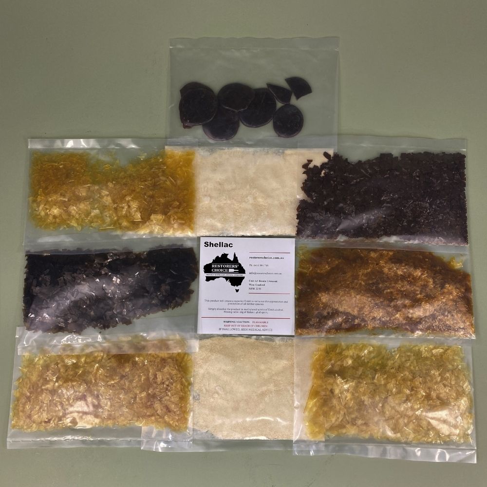 Restorers Choice Shellac Sample Pack 8 Colours 50 grams each