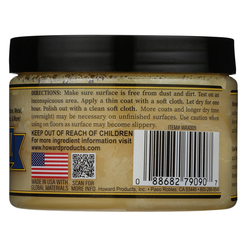 Howard Wax-It-All Food Grade Paste Wax Multi Surface Wood, Stone & Metal Protector