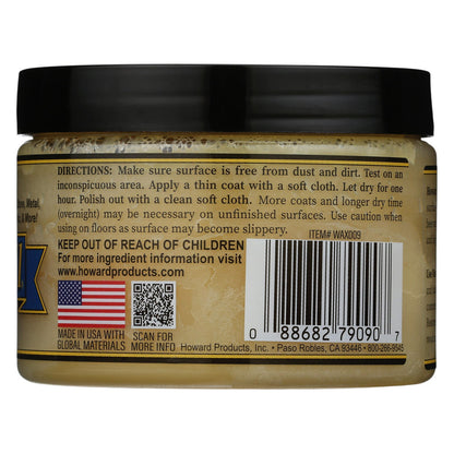 Howard Wax-It-All Food Grade Paste Wax Multi Surface Wood, Stone & Metal Protector