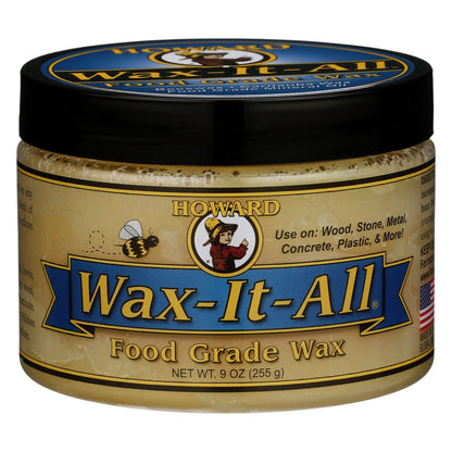 Howard Wax-It-All Food Grade Paste Wax Multi Surface Wood, Stone & Metal Protector