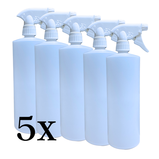 Spray Nozzle Heavy Duty 1 litre Plastic Bottles 5 pack