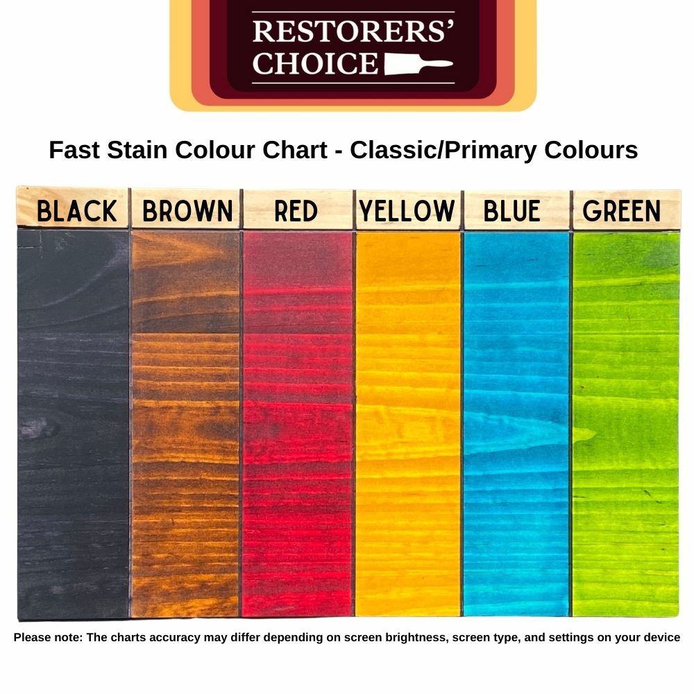 Timber Stain Solvent Based Fast Stain 6 Classic Colours 250ml