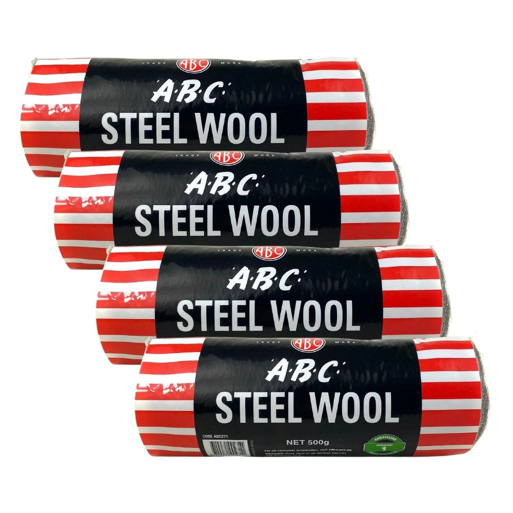 ABC Steel Wool BULK 4x 500g Hanks ANY GRADE