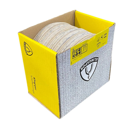Klingspor Sanding Discs Hook & Loop Backing 150mm Non Clog 100 Pack