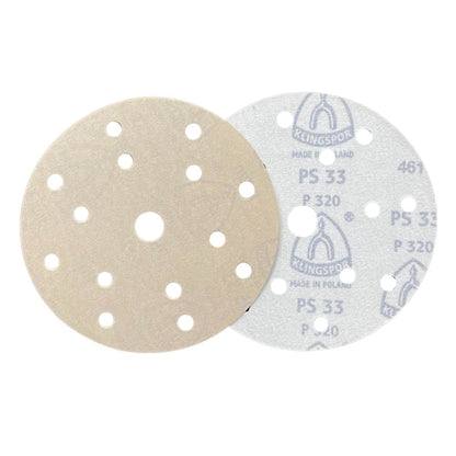 Klingspor Sanding Discs Hook & Loop Backing 150mm Non Clog 100 Pack