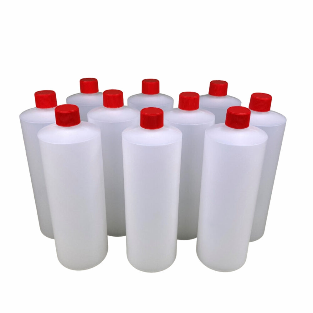 Heavy Duty Plastic Bottle Translucent polyethylene 1 litre 10 pack